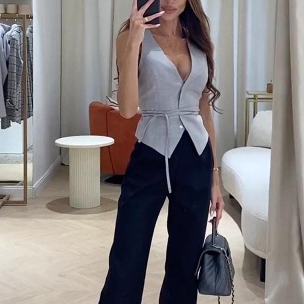 Women Business Waistcoat Sexy  - Suspender Tank Top review and price