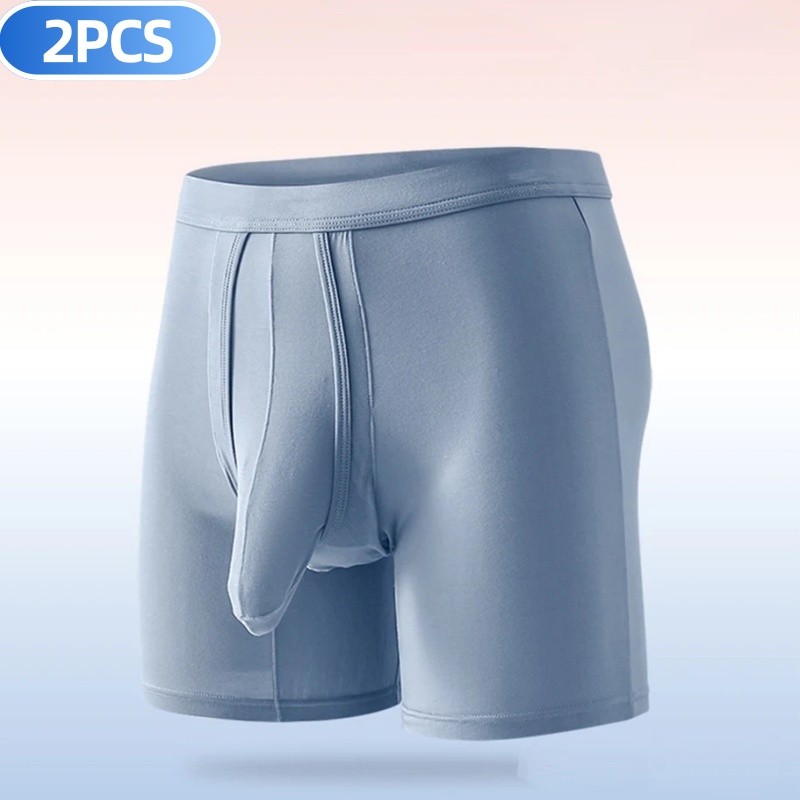 2PCS Mens Long Legs Underwear  - Long Leg Trunk Men review and price