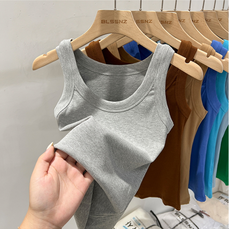 2026 Summer Women Solid Round  - Tank Top Ribbed review and price