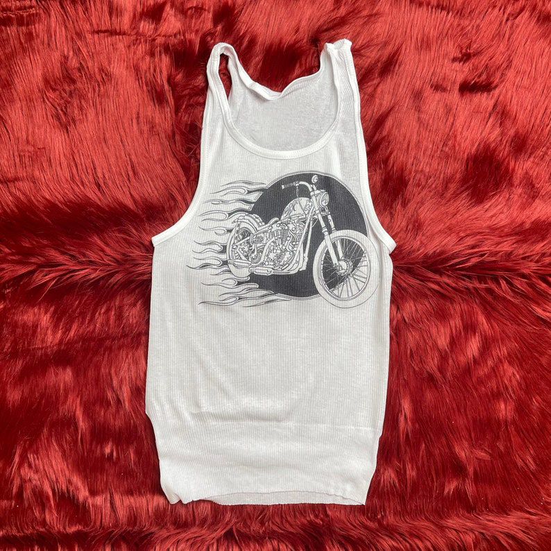 Ribbed Tank with Flamin’ Motor - Tank Top Ribbed review and price