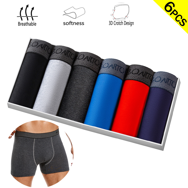 6pcs/pack Boxer Briefs Solid C - Boxer Brief Pack Cotton review and price
