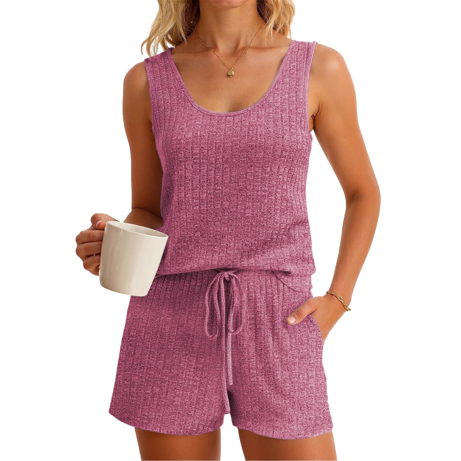 Women's Spring Summer Sleevele - Tank Top Ribbed review and price