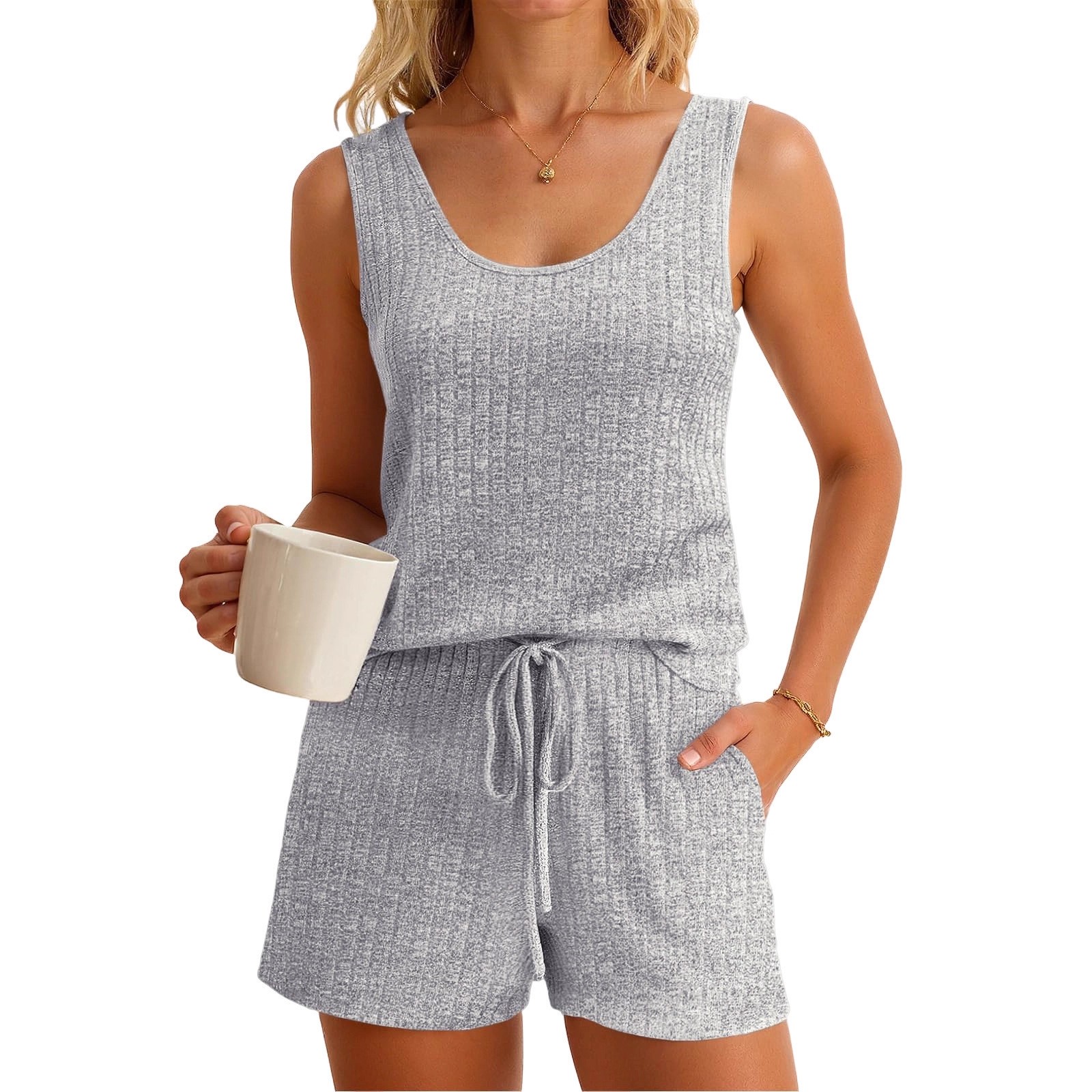 Women's Spring Summer Sleevele - Tank Top Ribbed review and price